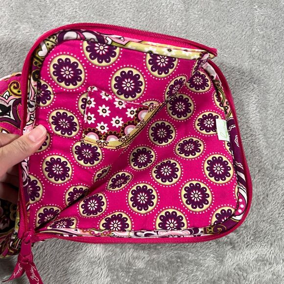 Vera Bradley Vibrant Paisley Floral Quilted pad Bag Travel Organizer - Picture 3 of 8